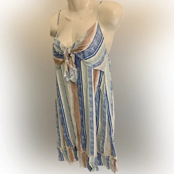 LUSH Dress M Spaghetti Strap Sun Multi-color Women’s Medium NEW NWT Summer - Picture 1 of 11